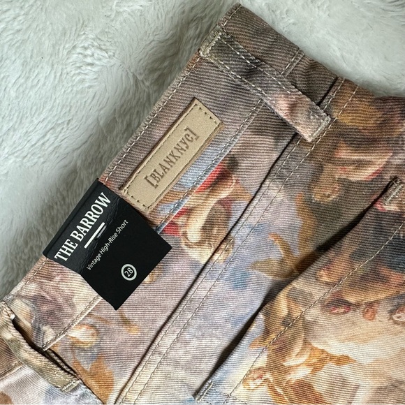 BLANKNYC The Barrow Vatican Vintage High Rise Printed Denim Shorts Angel Cherub - Picture 11 of 15